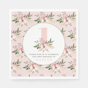 Serviette En Papier Serviettes de fête d'anniversaire élégantes et