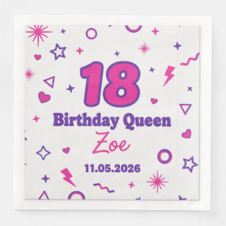 Serviette En Papier Serviettes de fête d'anniversaire en faux feuillet