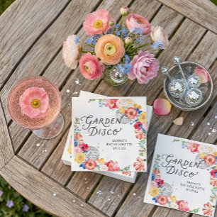 Serviette En Papier Serviettes de fête de Bachelorette disco de jardin