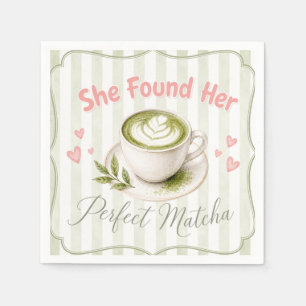 Serviette En Papier Serviettes de fête de fiançailles Matcha Elle a tr