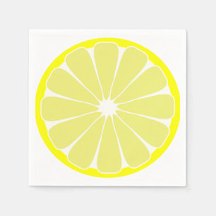 Serviette En Papier Serviettes de fête de fruits de citron d'été