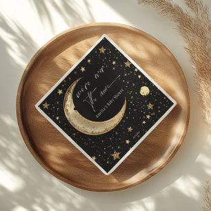 Serviette En Papier Serviettes de fête de la lune d'or céleste