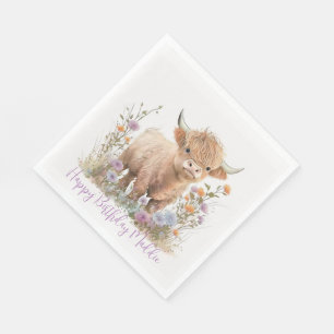 Serviette En Papier Serviettes de fête de la vache Highland