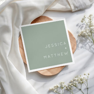 Serviette En Papier Serviettes de fête de mariage simples et modernes