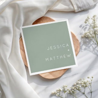 Serviette En Papier Serviettes de fête de mariage simples et modernes