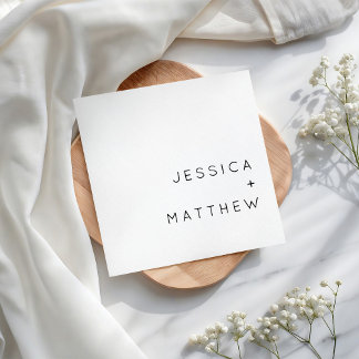 Serviette En Papier Serviettes de fête de mariage simples et modernes