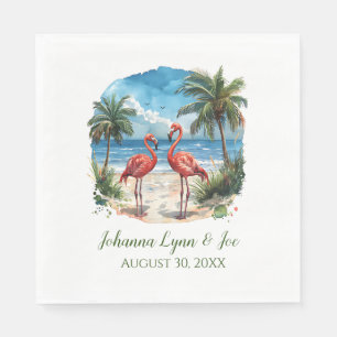 Serviette En Papier Serviettes de fête de plage de l'île tropicale fla