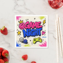 Serviettes de fête de soirée de jeu de graffiti co