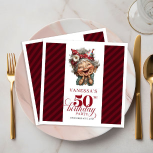 Serviette En Papier Serviettes de fête de table pour 50e anniversaire
