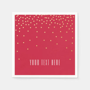 Serviette En Papier Serviettes de fête de vacances à pois confettis en