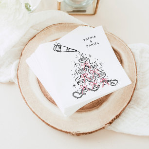 Serviette En Papier Serviettes de Fête des mariées de perles et de pou