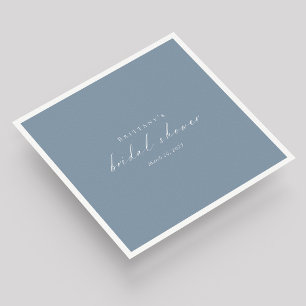 Serviette En Papier Serviettes de Fête des mariées Dusty Blue Custom