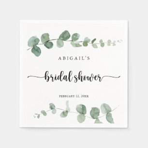 Serviette En Papier Serviettes de Fête des mariées Eucalyptus de luxe 
