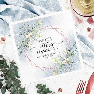 Serviette En Papier Serviettes de Fête des mariées géométrique verdoya