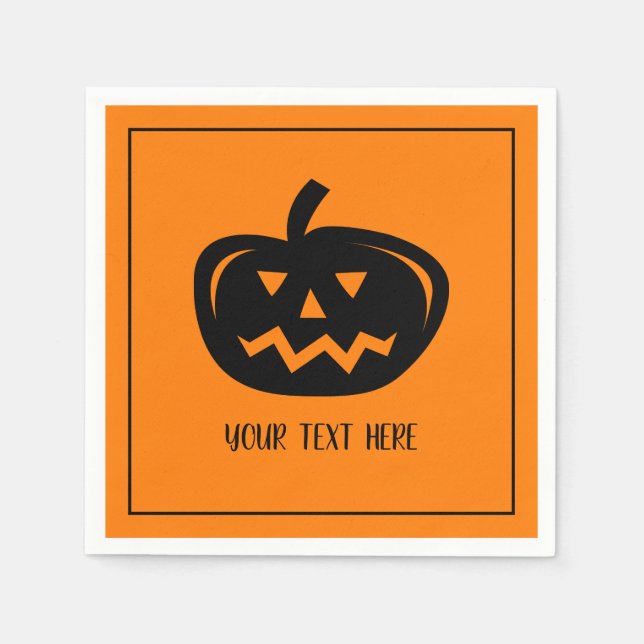 Serviette En Papier Serviettes de fête d'Halloween avec sculpture de l (Devant)