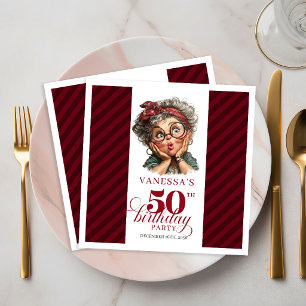 Serviette En Papier Serviettes de fête drôles pour les 50 ans d'une vi