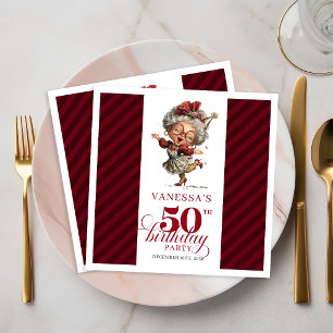 Serviette En Papier Serviettes de fête drôles pour une vieille dame ex