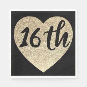 Serviette En Papier Serviettes de fête du 16e anniversaire