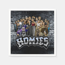 Serviettes de fête Homies, fête Old School 90s  