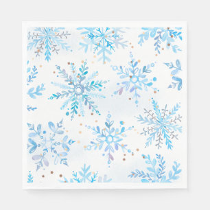 Serviette En Papier Serviettes de fête Onederland Hiver Bleu