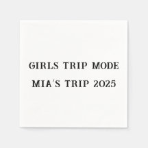 Serviettes de fête personnalisées pour voyage entr
