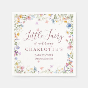 Serviette En Papier Serviettes de fête pour Baby Shower Jardin de Fées