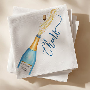 Serviette En Papier Serviettes de fête prénuptiale Cheers Champagne Bl