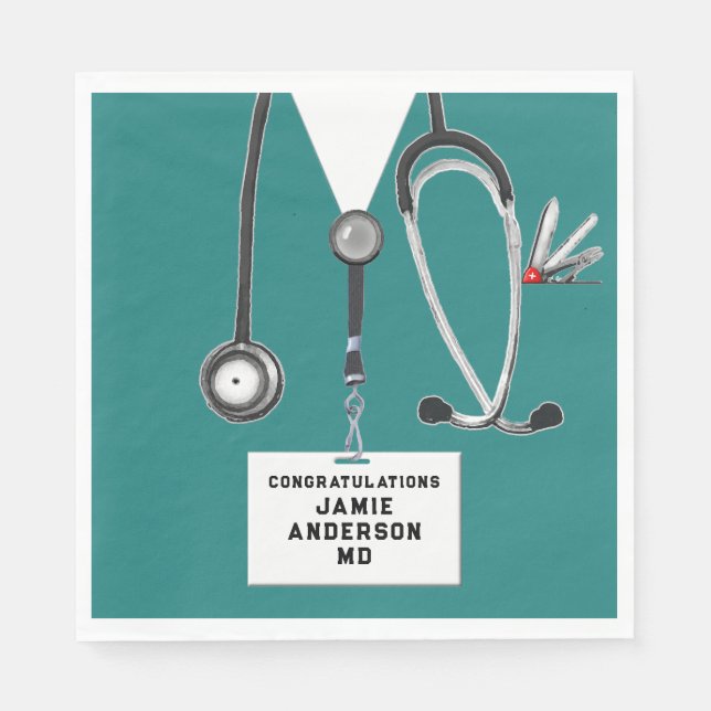 Serviette En Papier Serviettes de fin d'études Médicales (Devant)