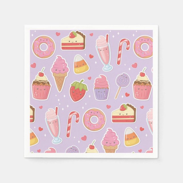 Serviette En Papier Serviettes de friandises (Devant)