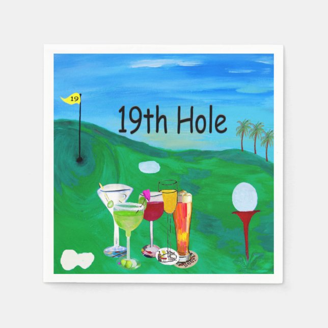 Serviette En Papier serviettes de golf 19th hole (Devant)