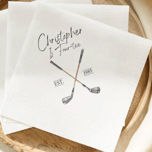 Serviette En Papier Serviettes de golf personnalisées Cadeau d'anniver