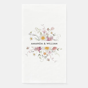 Serviette En Papier Serviettes de invités florales vintage