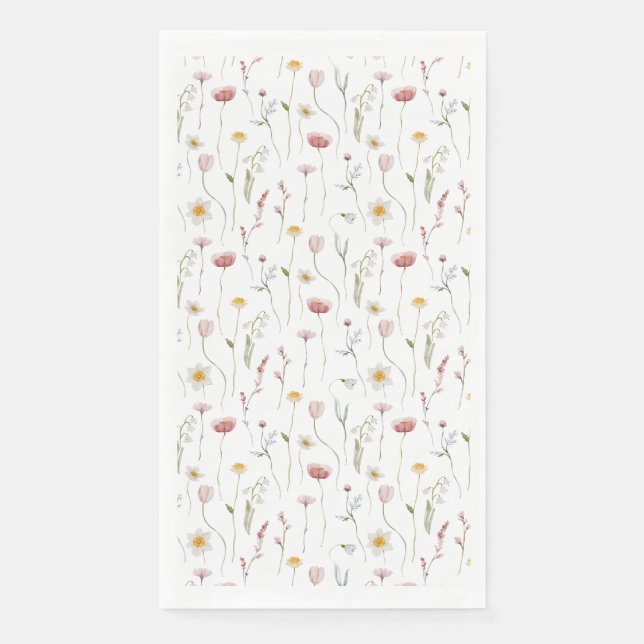 Serviette En Papier Serviettes de invités florales vintage (Devant)