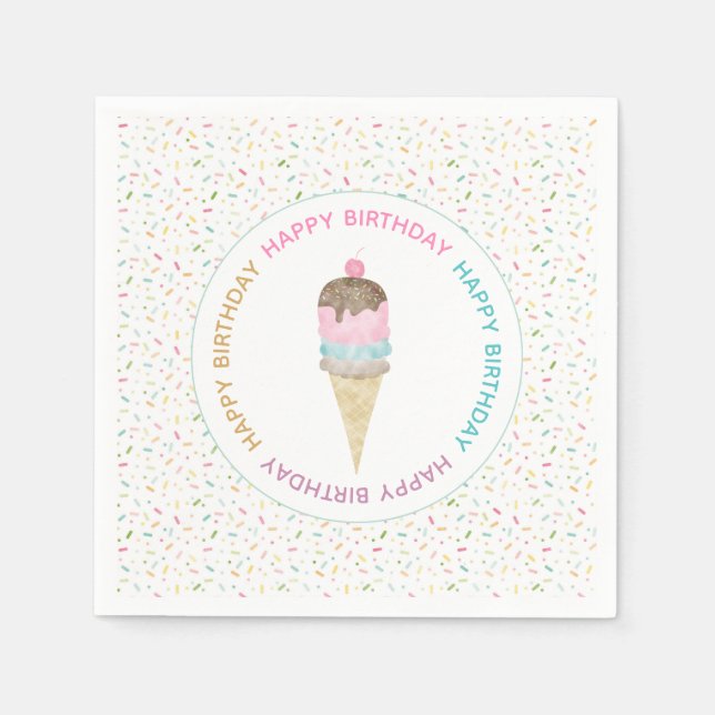 Serviette En Papier Serviettes de la crème glacée (Devant)