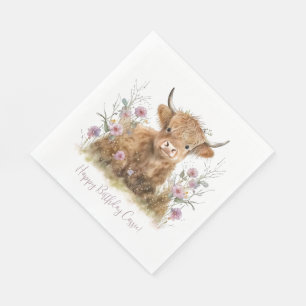 Serviette En Papier Serviettes de la fête de la vache de Highland