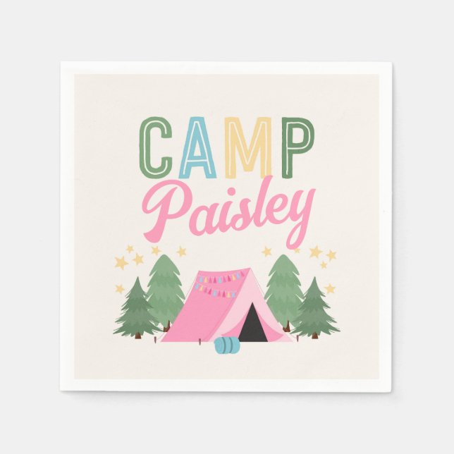 Serviette En Papier Serviettes de la Fille de Camping Party (Devant)