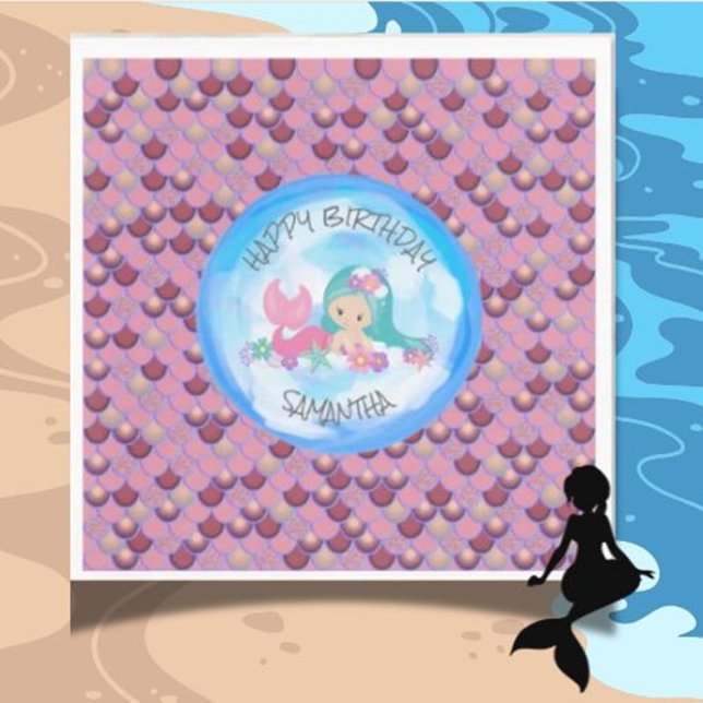 Serviette En Papier Serviettes de la mer de sirop rose (we would be delighted to have you join us “under the sea.”)