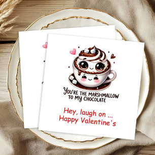 Serviette En Papier Serviettes de la Saint-Valentin amusantes avec nom