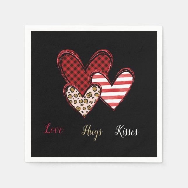 Serviette En Papier Serviettes de la Saint-Valentin sauvage (Devant)