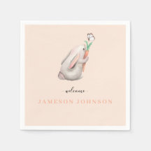 Serviettes de lapin mignonnes pour la fête