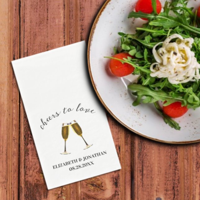 Serviette En Papier Serviettes De Lunettes De Champagne (Créateur téléchargé)