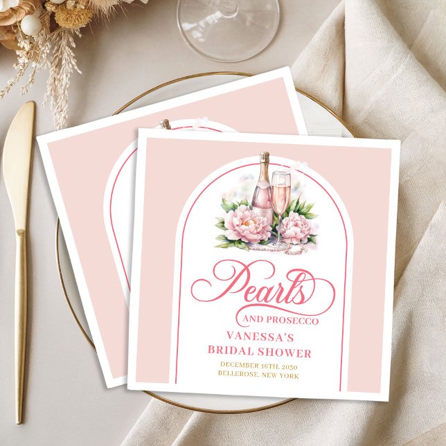 Serviette En Papier Serviettes de mariage à l'aquarelle moderne rose e (Modern watercolor bridal napkins blush and gold

)