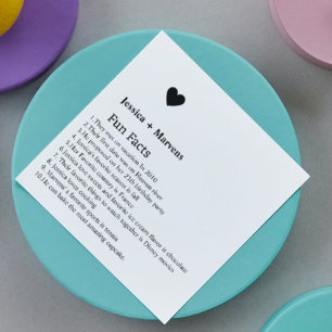 Serviette En Papier Serviettes de mariage à texte minimaliste "fun fac