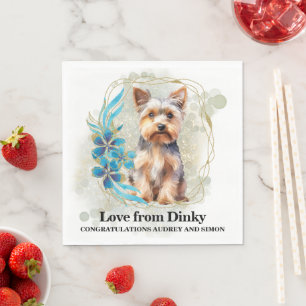 Serviette En Papier Serviettes de mariage avec photo de chiens Terrier