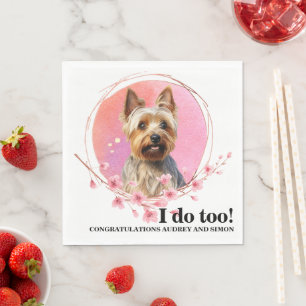Serviette En Papier Serviettes de mariage avec photo de chiens Terrier