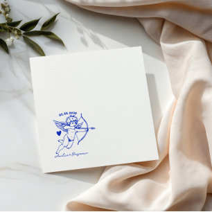 Serviette En Papier Serviettes de mariage cocktail Cupidon dessinées à