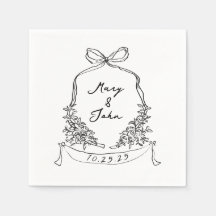 Serviettes de Mariage de crête de cou en gros