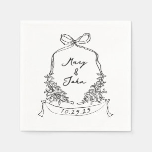 Serviette En Papier Serviettes de Mariage de crête de cou en gros