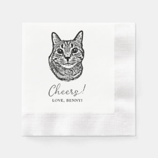 Serviette En Papier Serviettes de mariage dessinées à la main pour ani