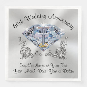 Serviette En Papier Serviettes de Mariage Diamond Anniversaire, Person